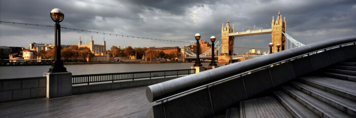 London Tower Bridge Panorama on the River Thames