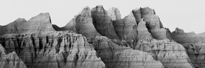 Eroded pinnacles of the badlands