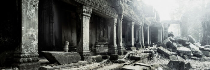 Ta Prohm temple ruins in ankor wat