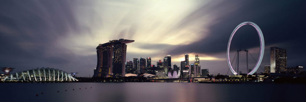 Singapore Skyline at sunset