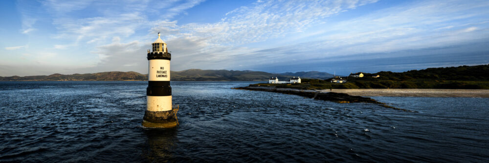 Panoramic Print of the Penmon Point Lighthouse in Anglesey in Wales