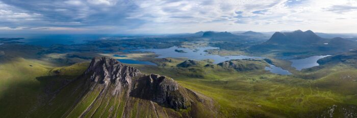 Stac Pollaidh mountain in Assynt in the Scottish highlands