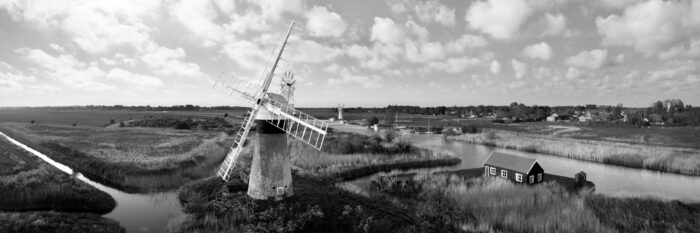 English windmill aerial print