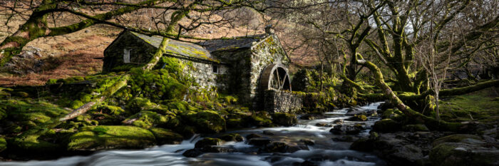 An old watermill in Borrowdale valley Lake District