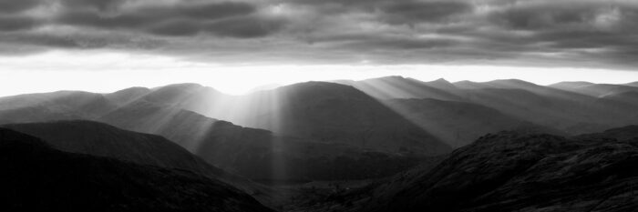 Gods rays over the Lake district