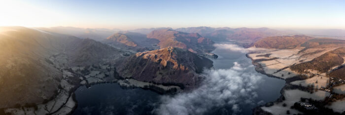 Martindale and Glenridding Lake District aerial print