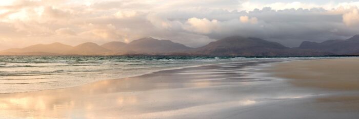 Print of the beautiful white sand beach tin the outer Hebrides