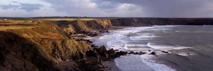 Panorama of Marloes Sands Bay on the Pembrokeshire Coast