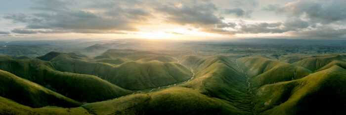Panoramic Aerial Print of the Howgill Fells Sunset Yorkshire Dales
