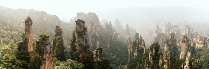 Panorama of the avatar movie mountains china