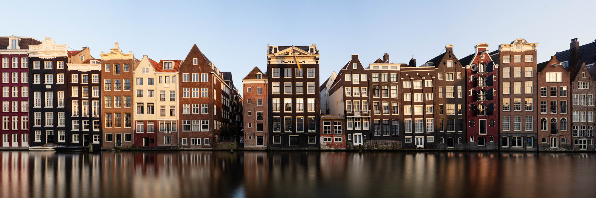 Panorama of Amsterdam Canal Houses
