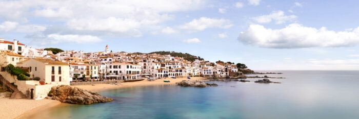 Panorama of the Costa brava in Spain