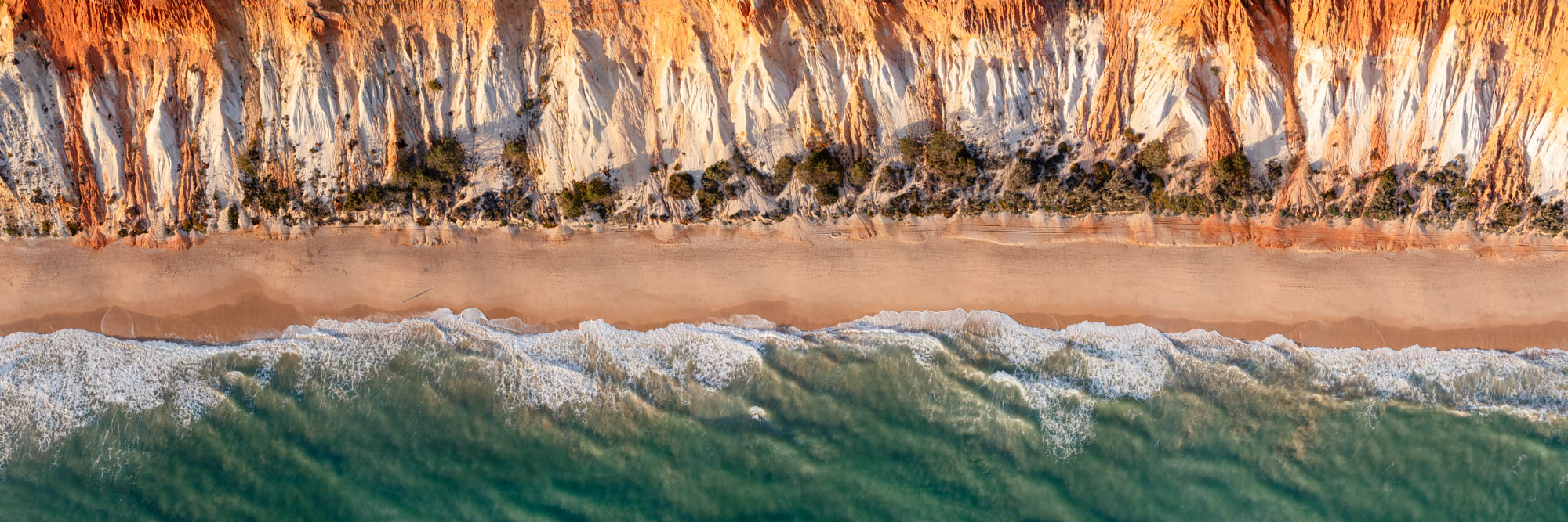 Arial Panorama above the Falesia Beach in the Algarve