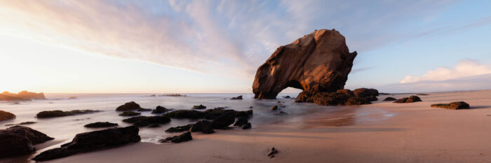 Panorama of the Penedo do Guincho Arch in Portugal