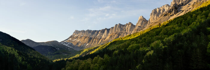 Panorama of the Last mountains the Valles Occidentales National Park