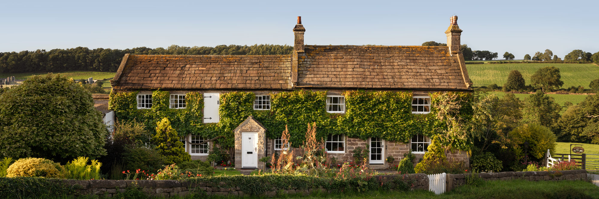 Panorama of an English British farmhouse in Yorkshire