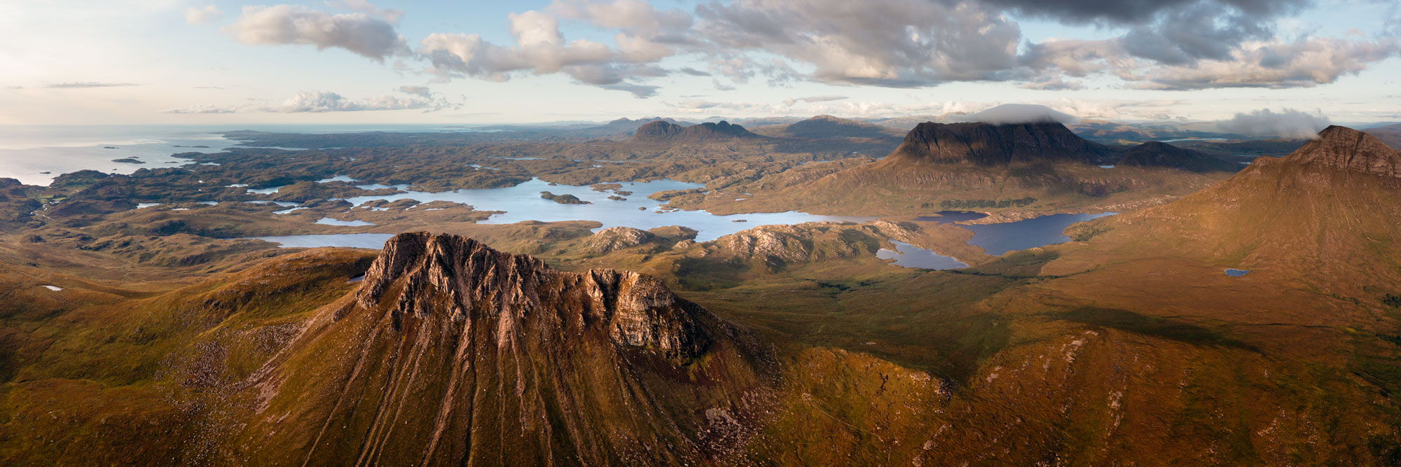Stac Pollaidh mountain in Assynt in the Scottish highlands