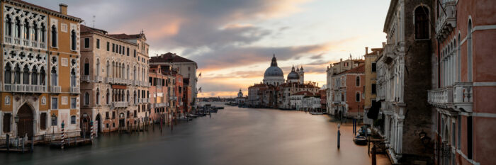 Panoramic Print of Venice Grand Canal at sunrise
