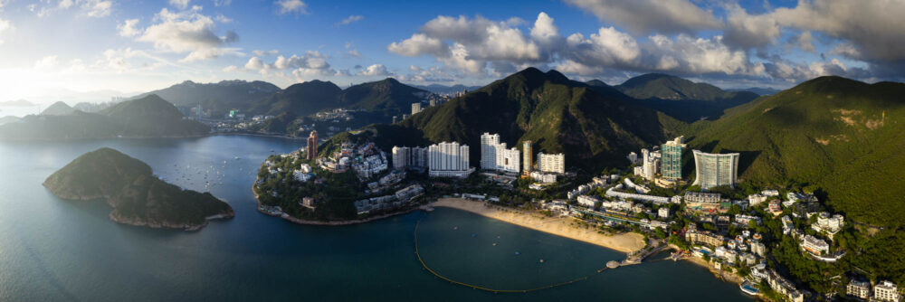 Aerial panoramic photo print of Repulse Bay in Hong Kong