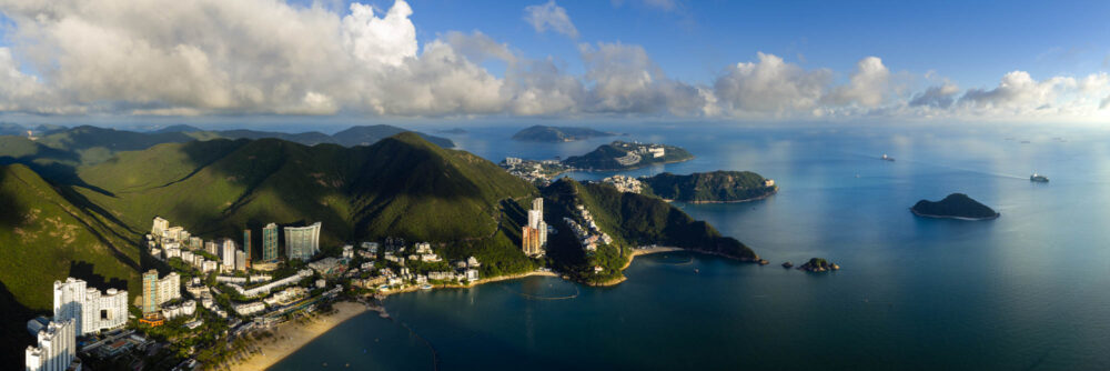Aerial panoramic photo print of Repulse Bay and Stanley in Hong Kong