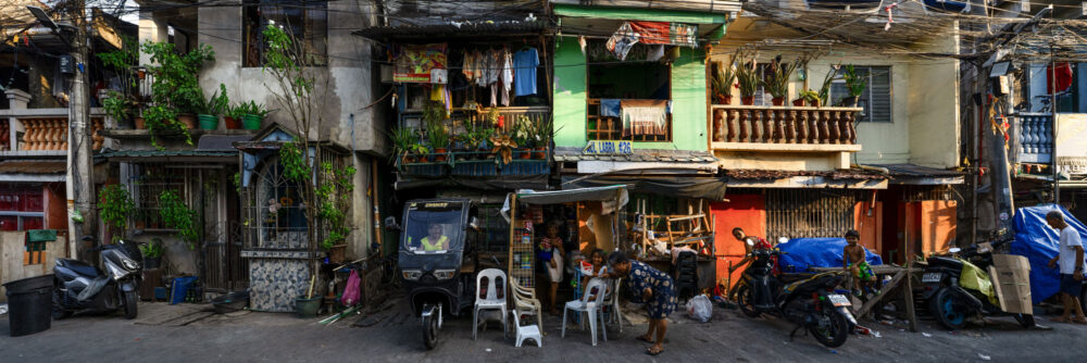 Panorama of the communities and streets in Cebu Philippines